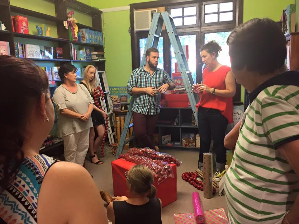 The Dust Jacket, Inverell NSW - after hours window demonstration&nbsp;