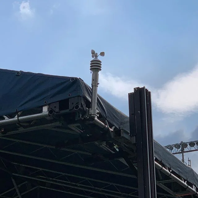 A new first: Before soundcheck we were briefed on wind speed &amp; gust awareness... #SafetyFirst