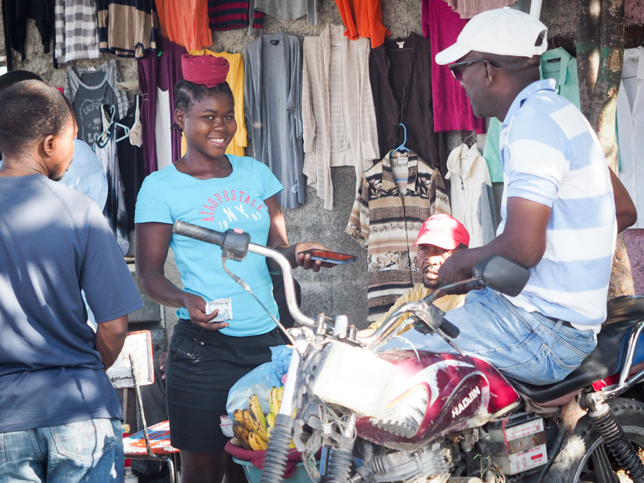 Bartering at the market, Port Au Prince