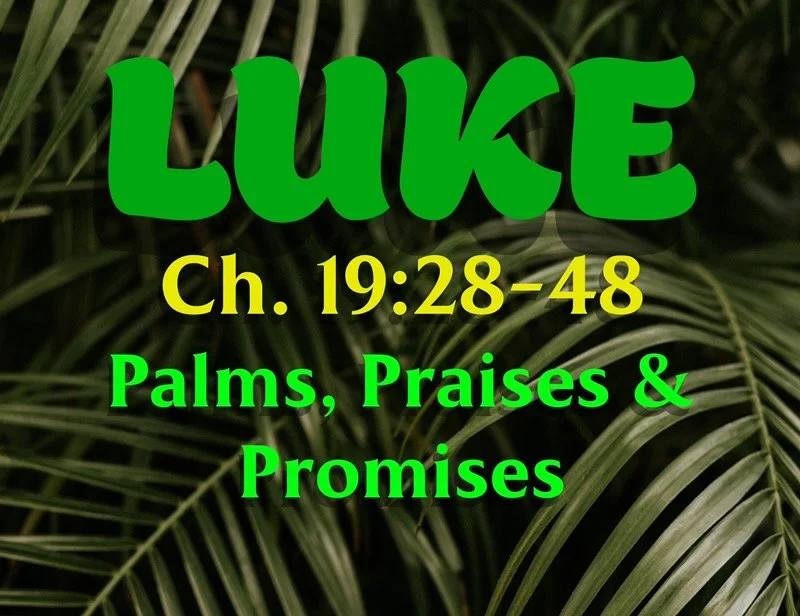 Sunday Gathering, Luke 19:28-48, Palms, Praises &amp; Promises, 4/10/22