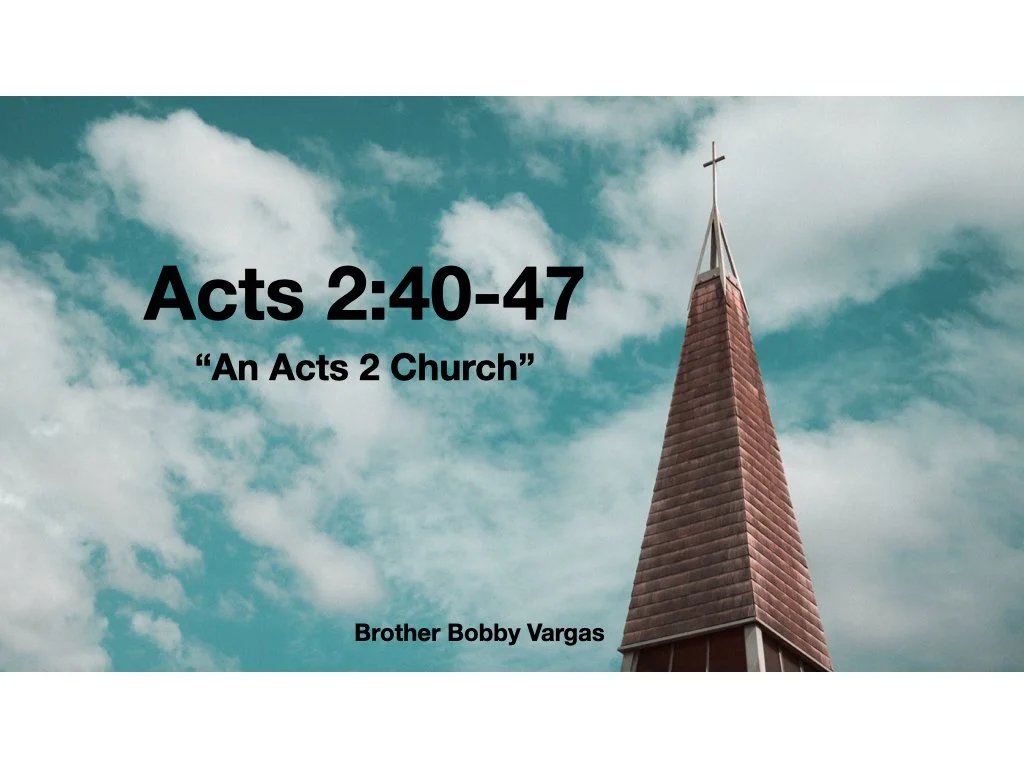 Sunday Gathering, Acts Ch. 2, Vs 40-47, 8-14-22