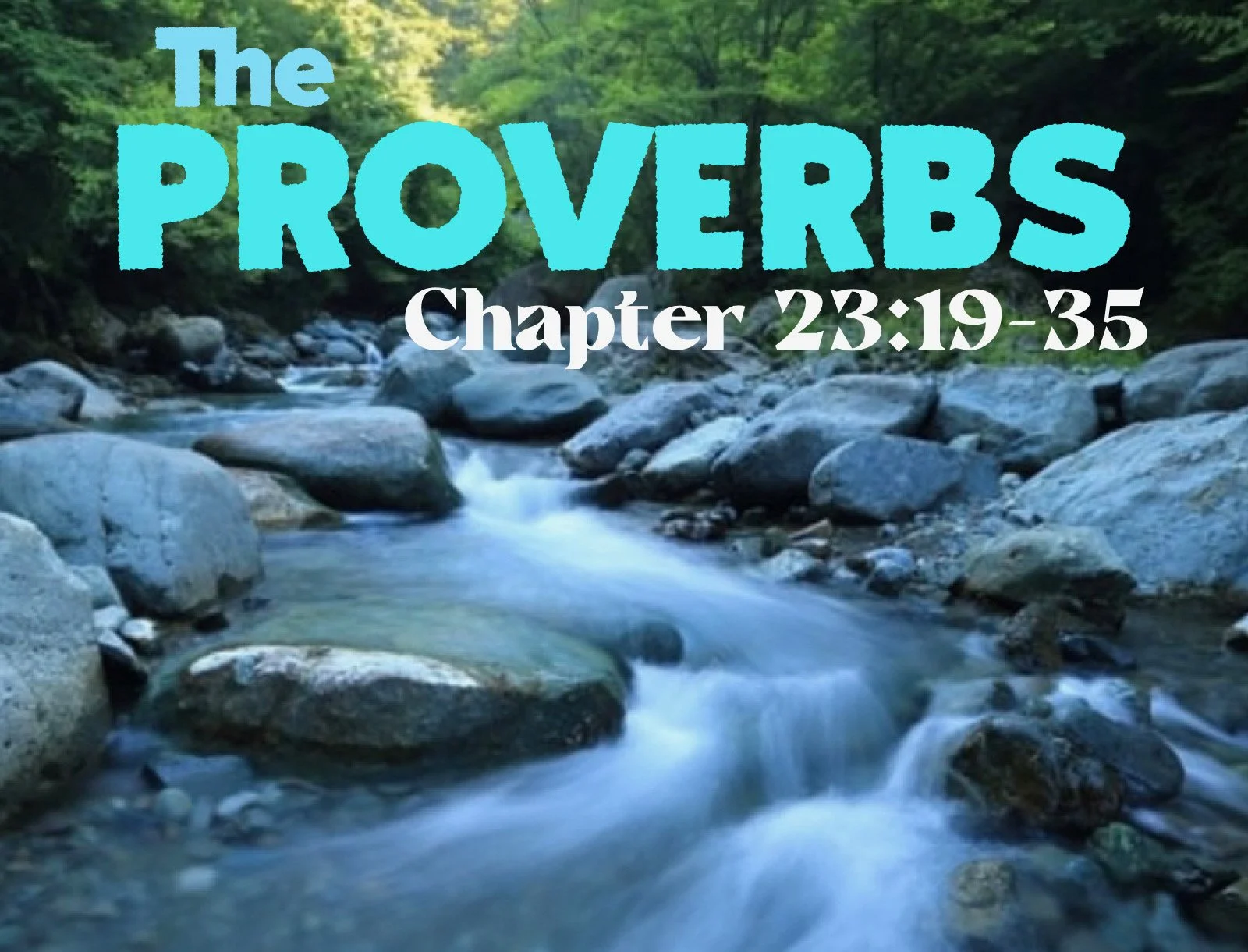 Wednesday Gathering, Proverbs 23:19-35, 7/26/23