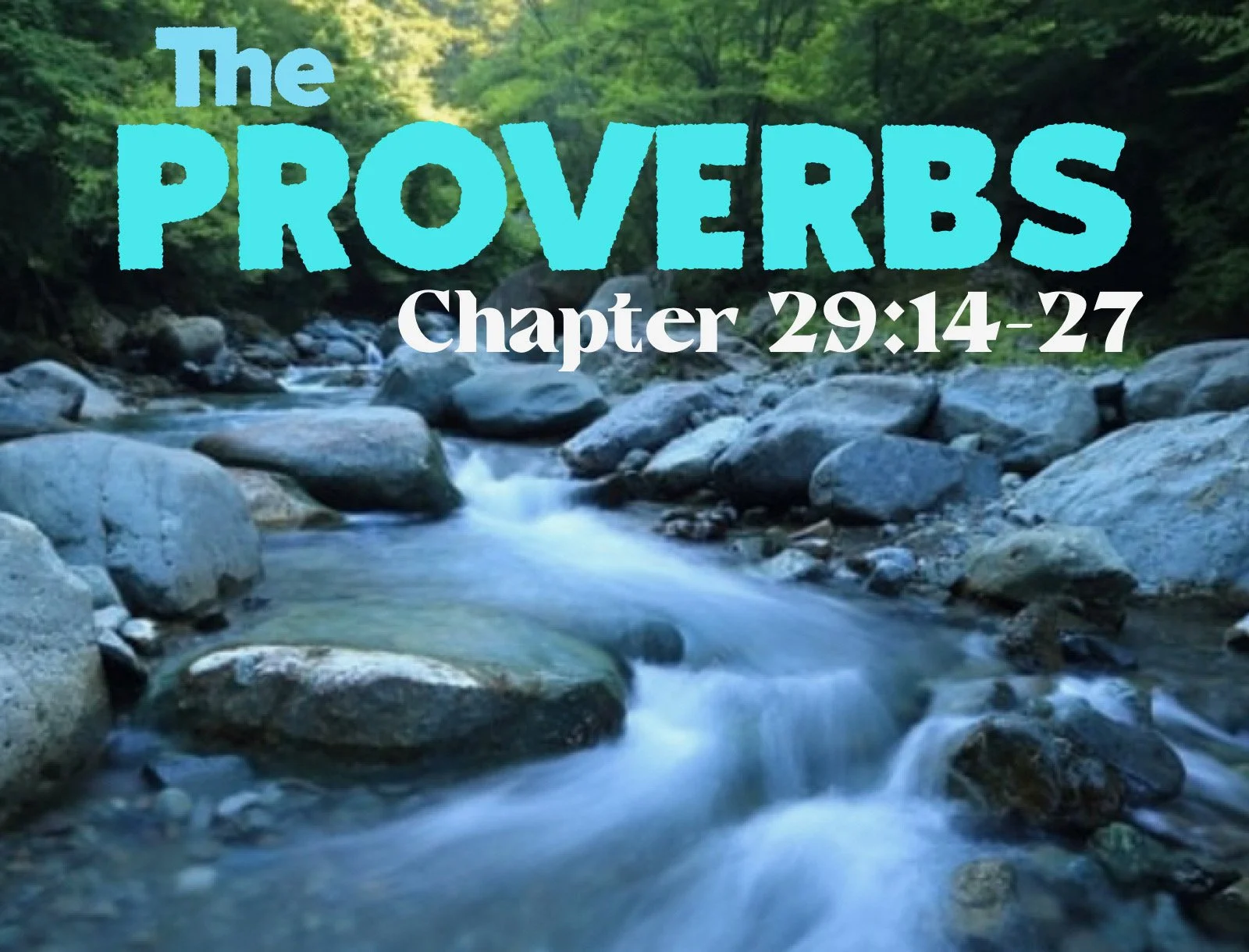 Wednesday Gathering, Proverbs 29:14-27, 11-15-23
