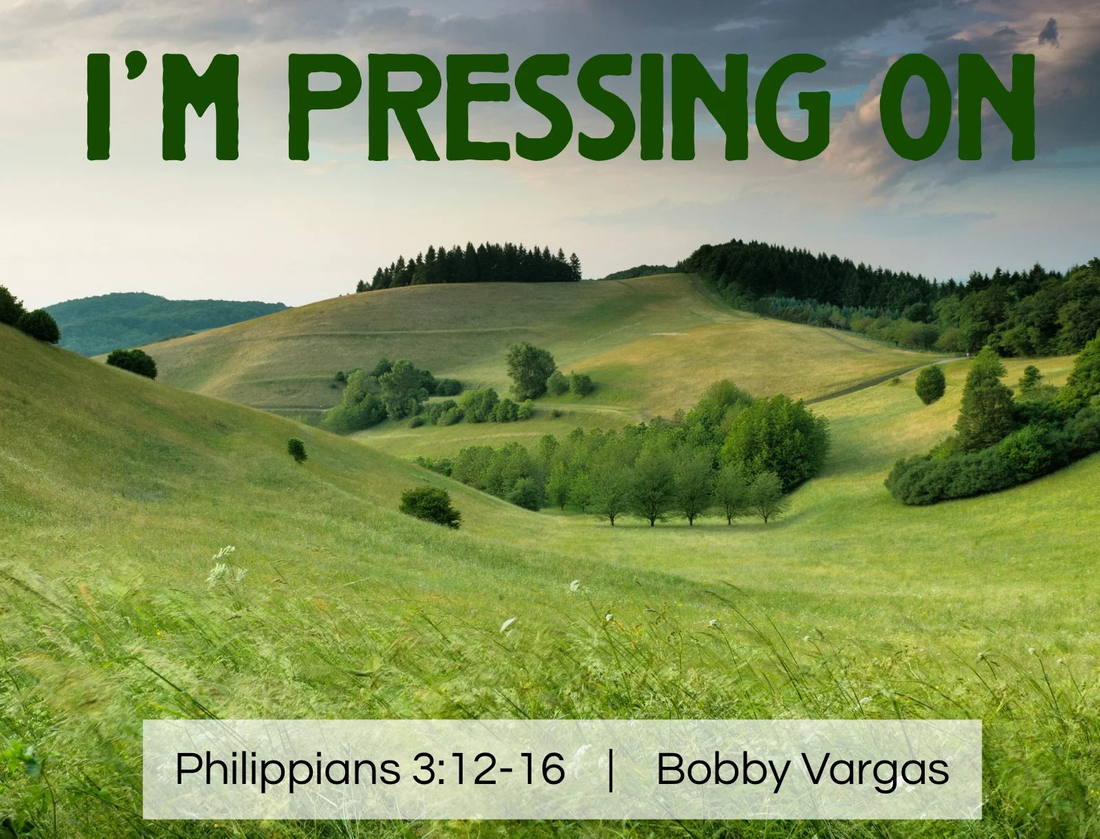Sunday Gathering 8/9/2026 "I'm Pressing On" Philippians 3:12-15