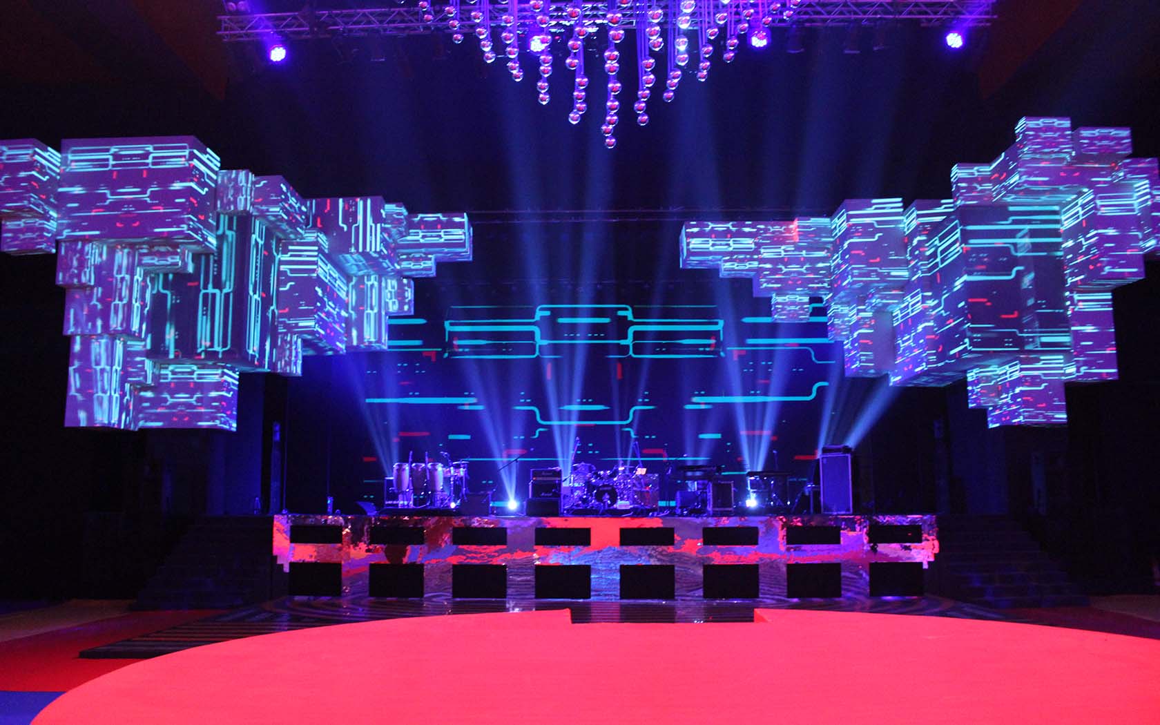   Environmental-Design   We design and execute video sets by working closely with top audio-video and technical teams to bring alive your special moments. Our vision is to provide immersive environments that touch the five senses. To create these del