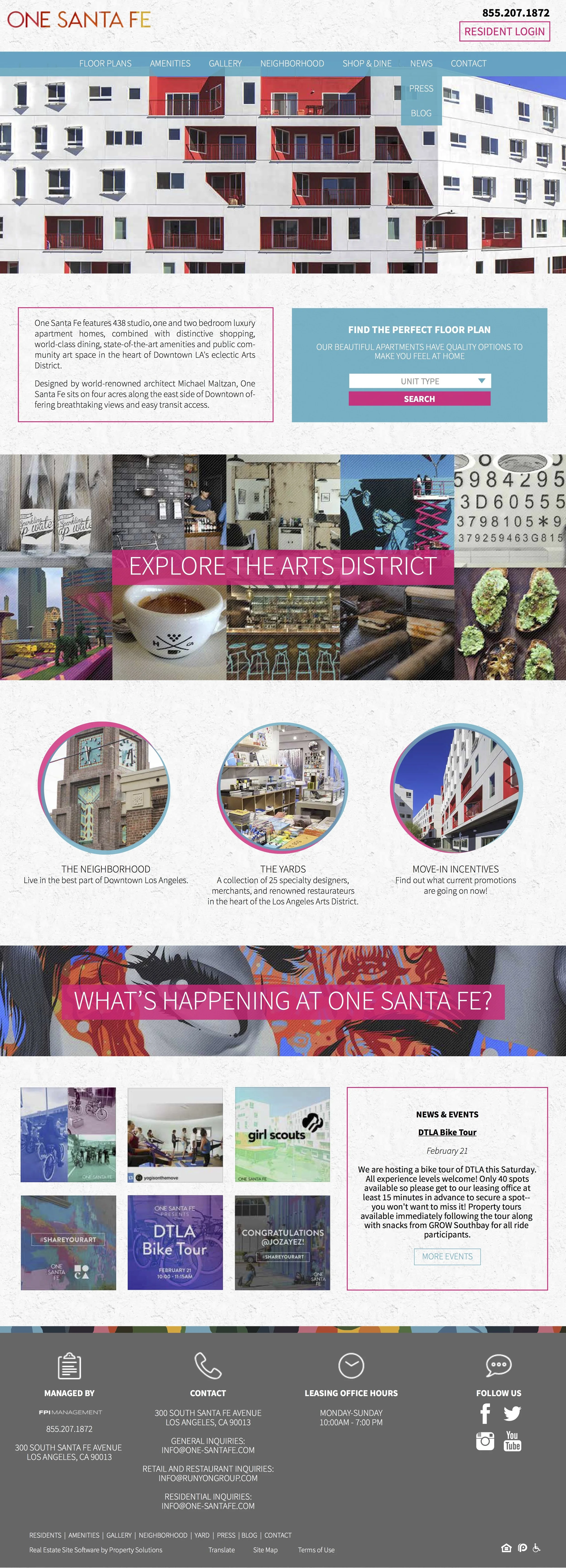 One Santa Fe Website || After Redesign