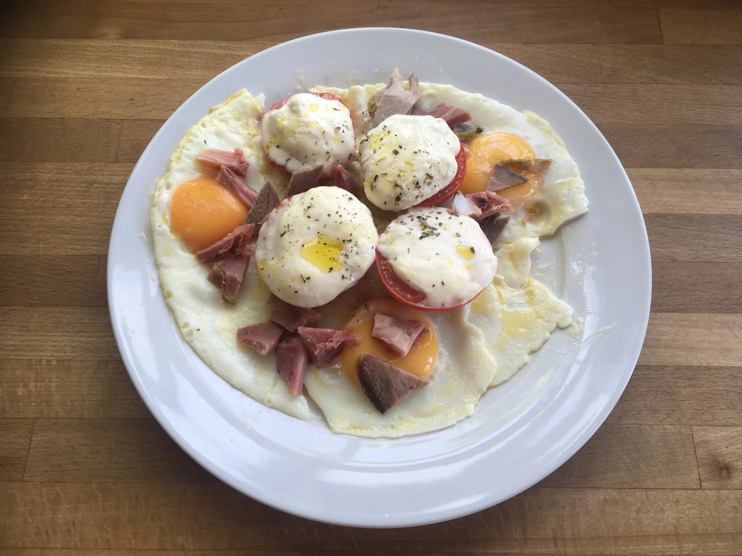 Tomato, Cheese & Egg Dish