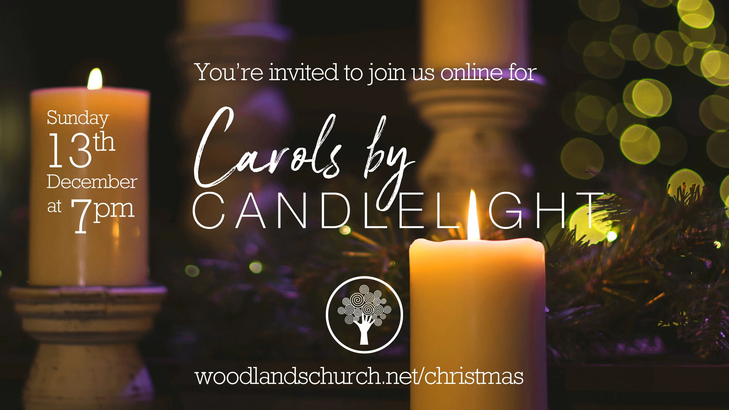 Invite your friends and family to Carols by Candlelight Online!