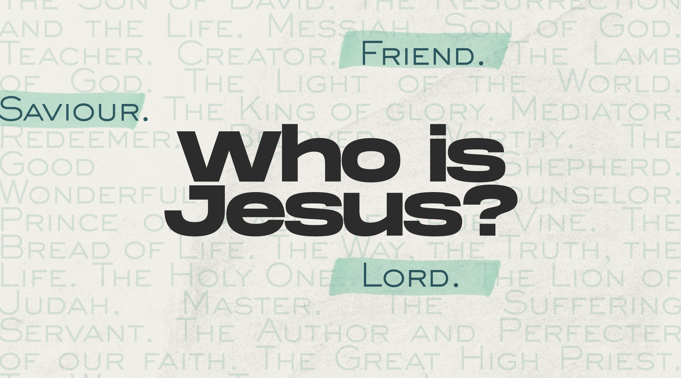 Who is Jesus?