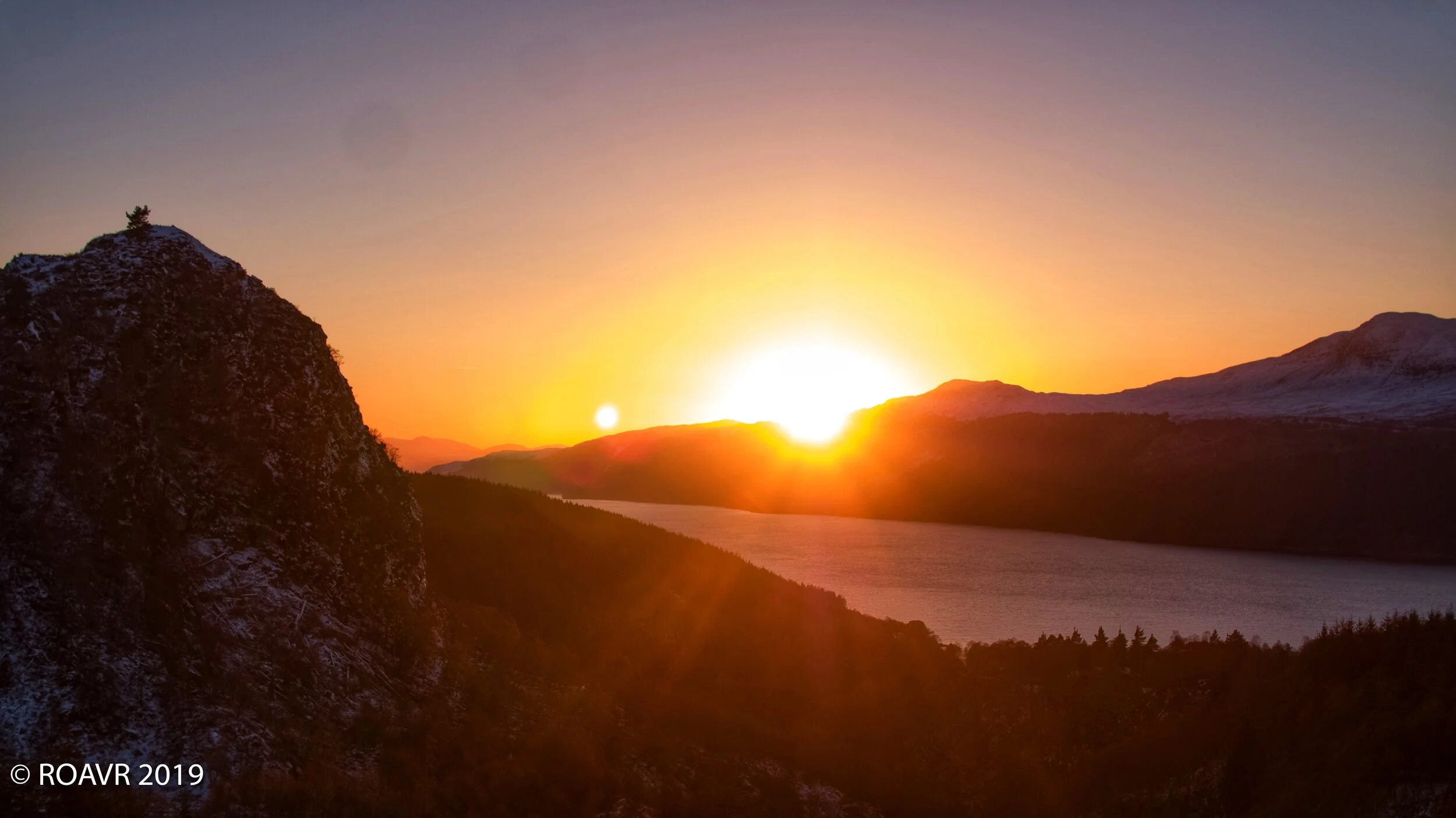 Sunset over Loch Ness.