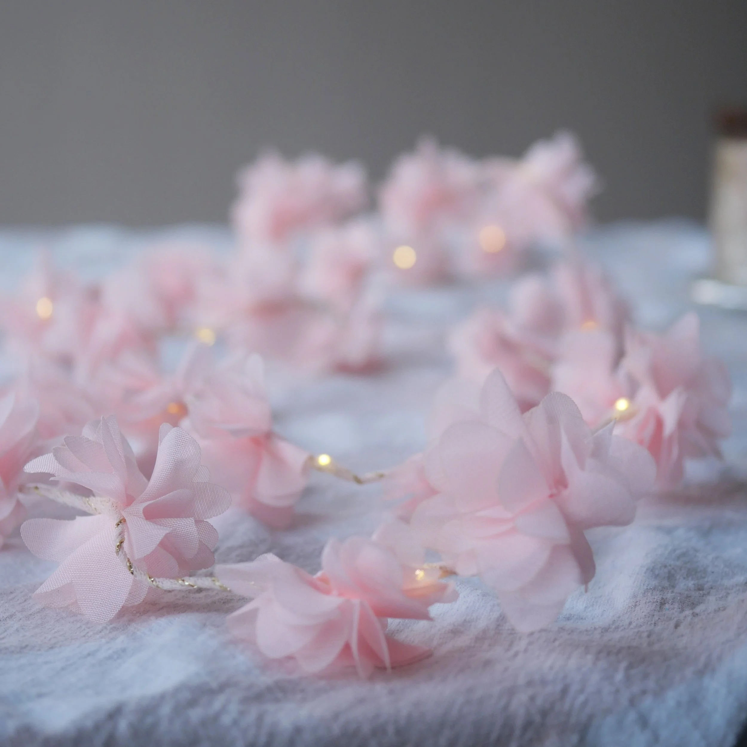 Pastel Pink Flower Fairy Lights
