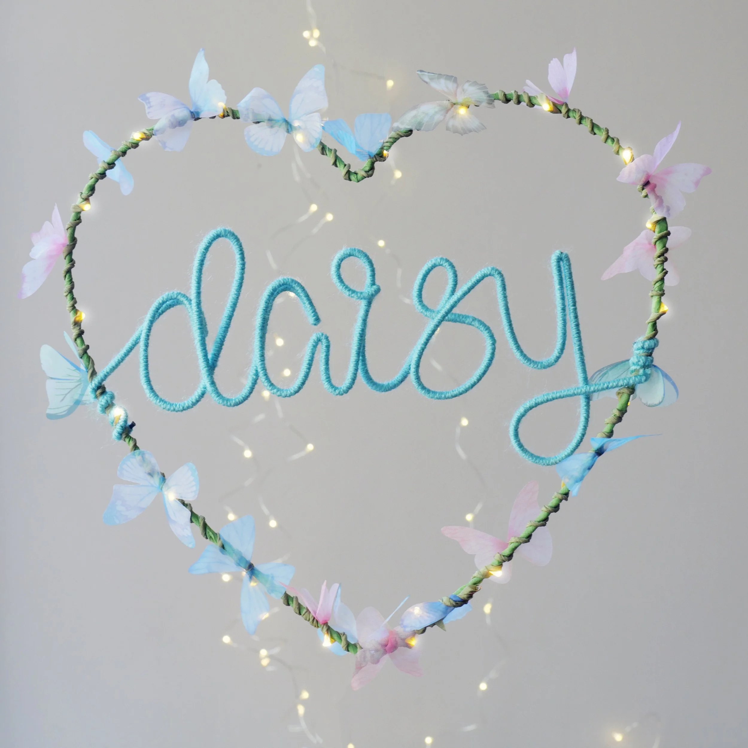 Personalised Butterfly Heart Light