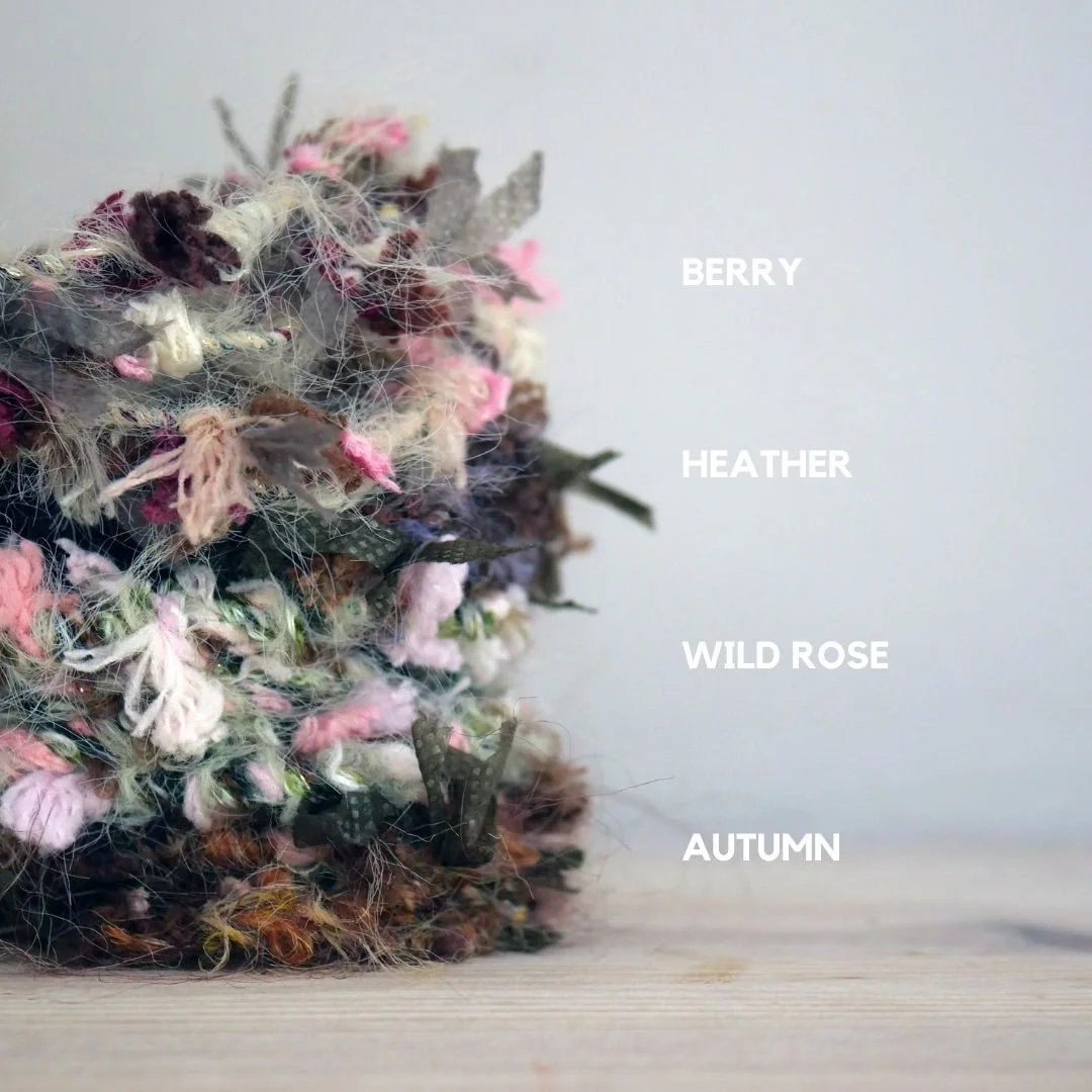 Hedgerow Fairy Lights colour options in Berry, Heather, Wild Rose and Autumn