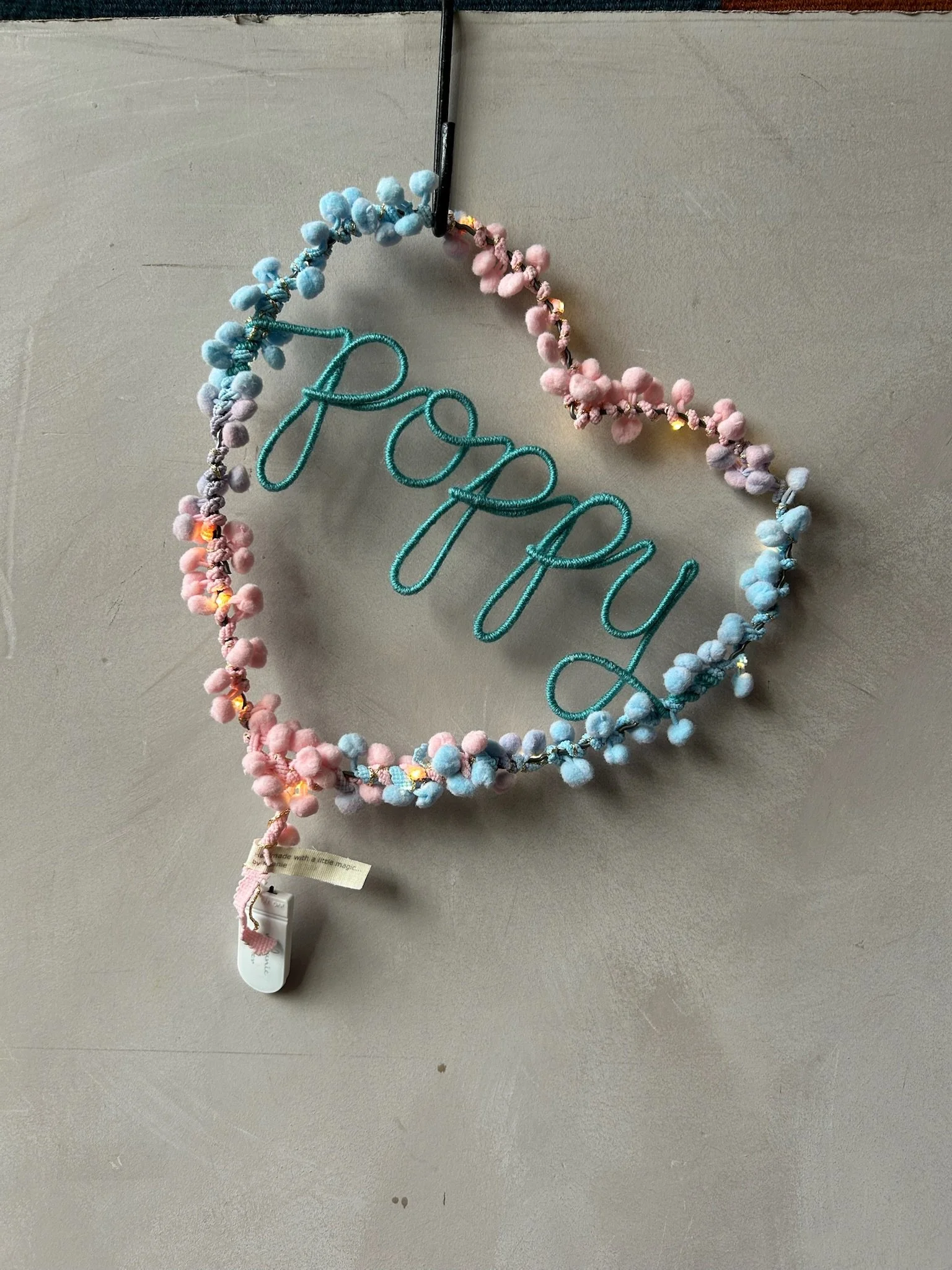 Personalised Pastel Rainbow Heart Light - Poppy
