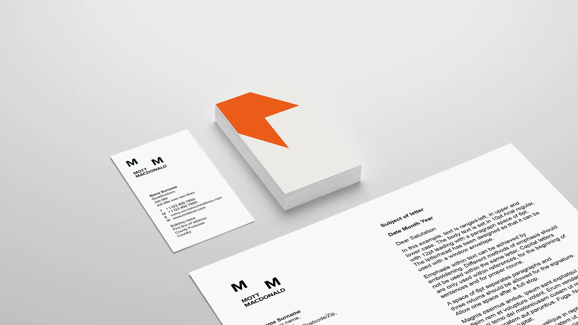 Stationery with extreme margins and vertical orientation