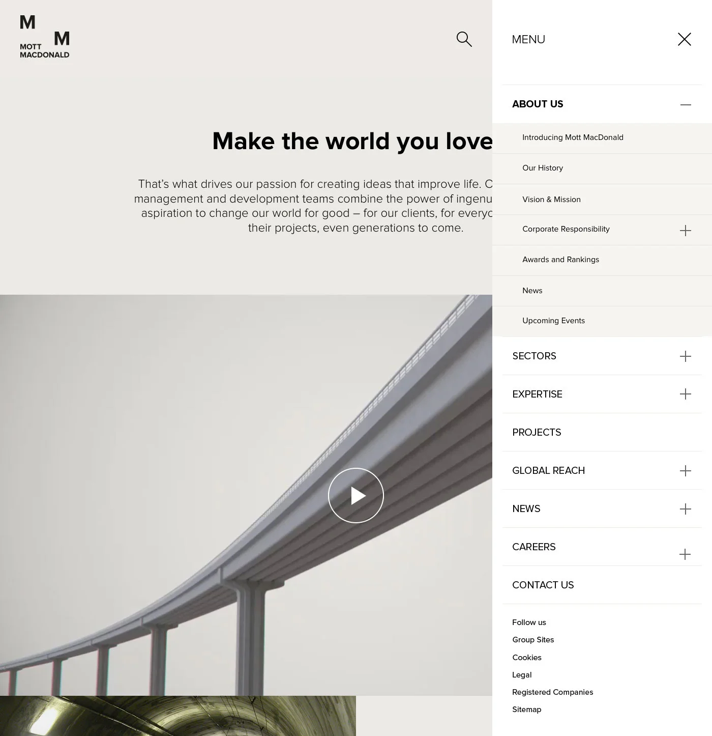Expanding navigation drawer (Desktop)