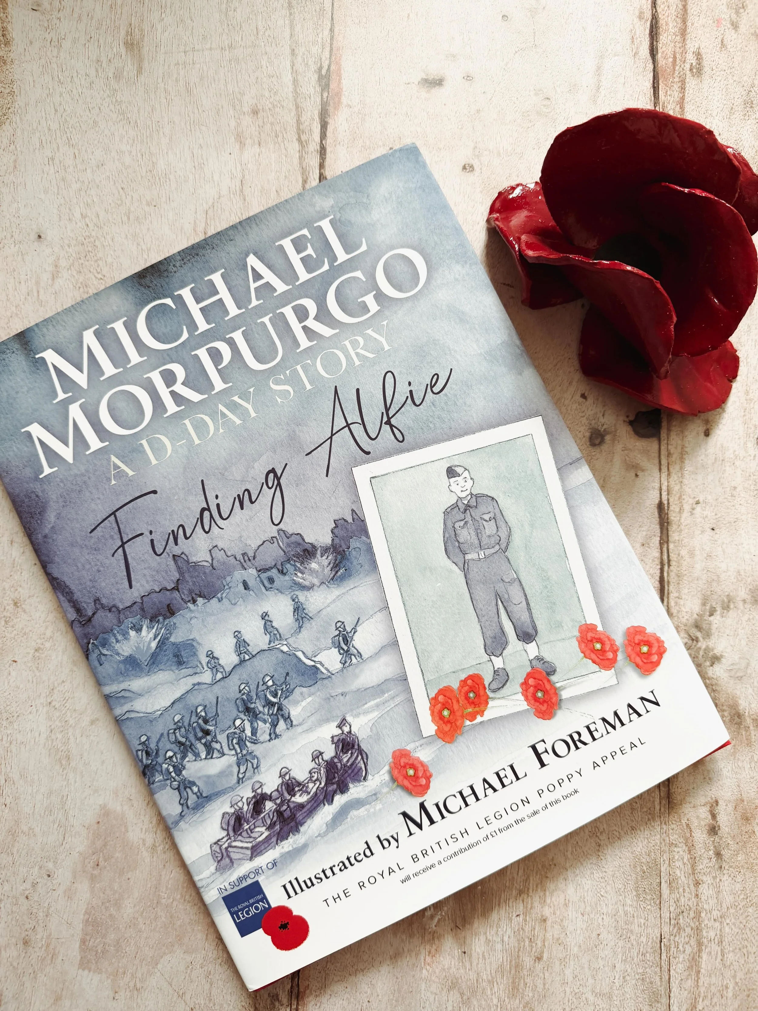 6 June 1944 - the Normandy Landings or D-Day 

This book is a beautiful commemoration of D-Day. 
Michael goes on a journey to find Alfie, a close friend of his aunty Iris. His journey takes him across the channel to France. Michael pieces together Al