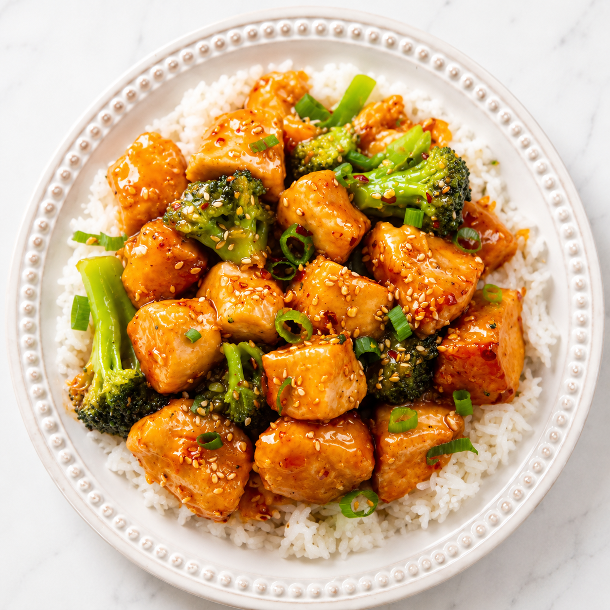ORANGE CHICKEN & BROCCOLI (GF, DF, LC)