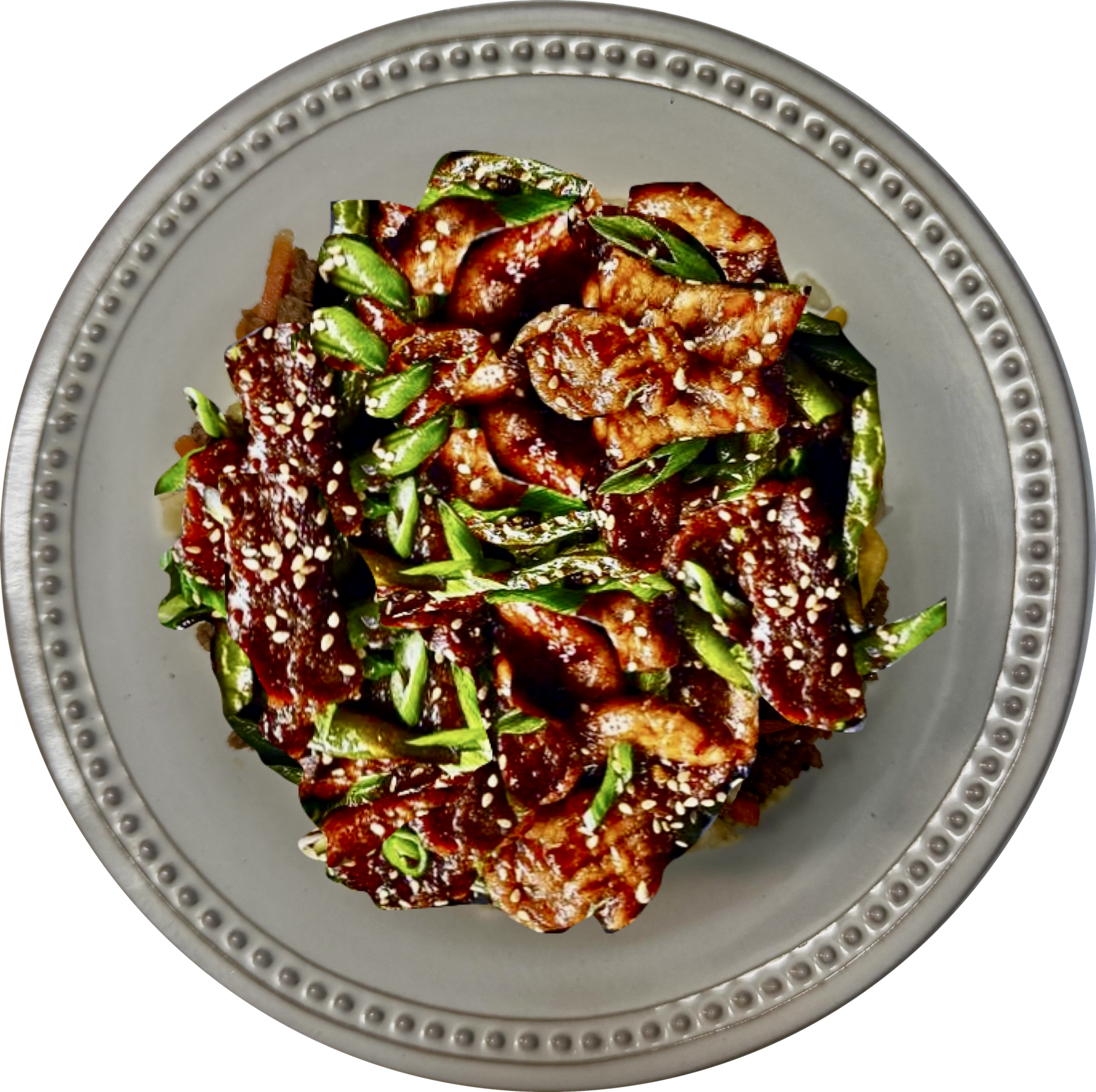 🌶️ PORK STIR FRY with GREEN BEANS and RICE (GF, LC, DF, PALEO)