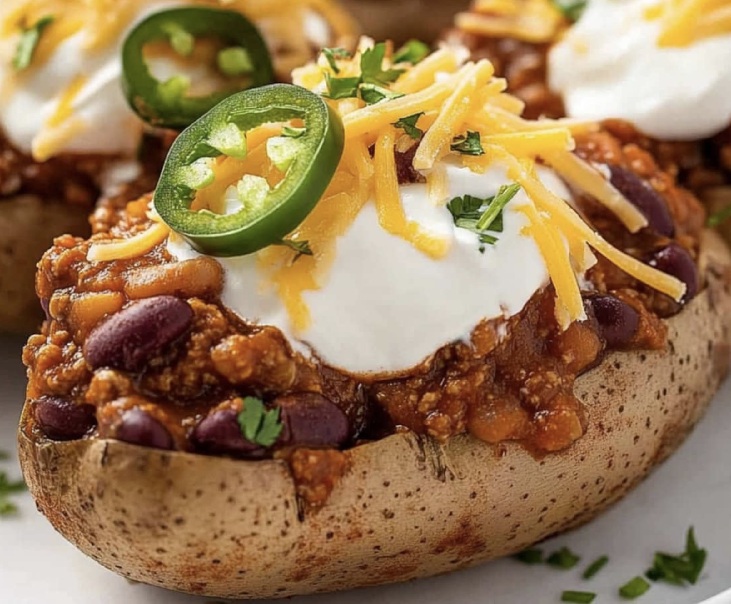 CHILI STUFFED POTATOES - GF