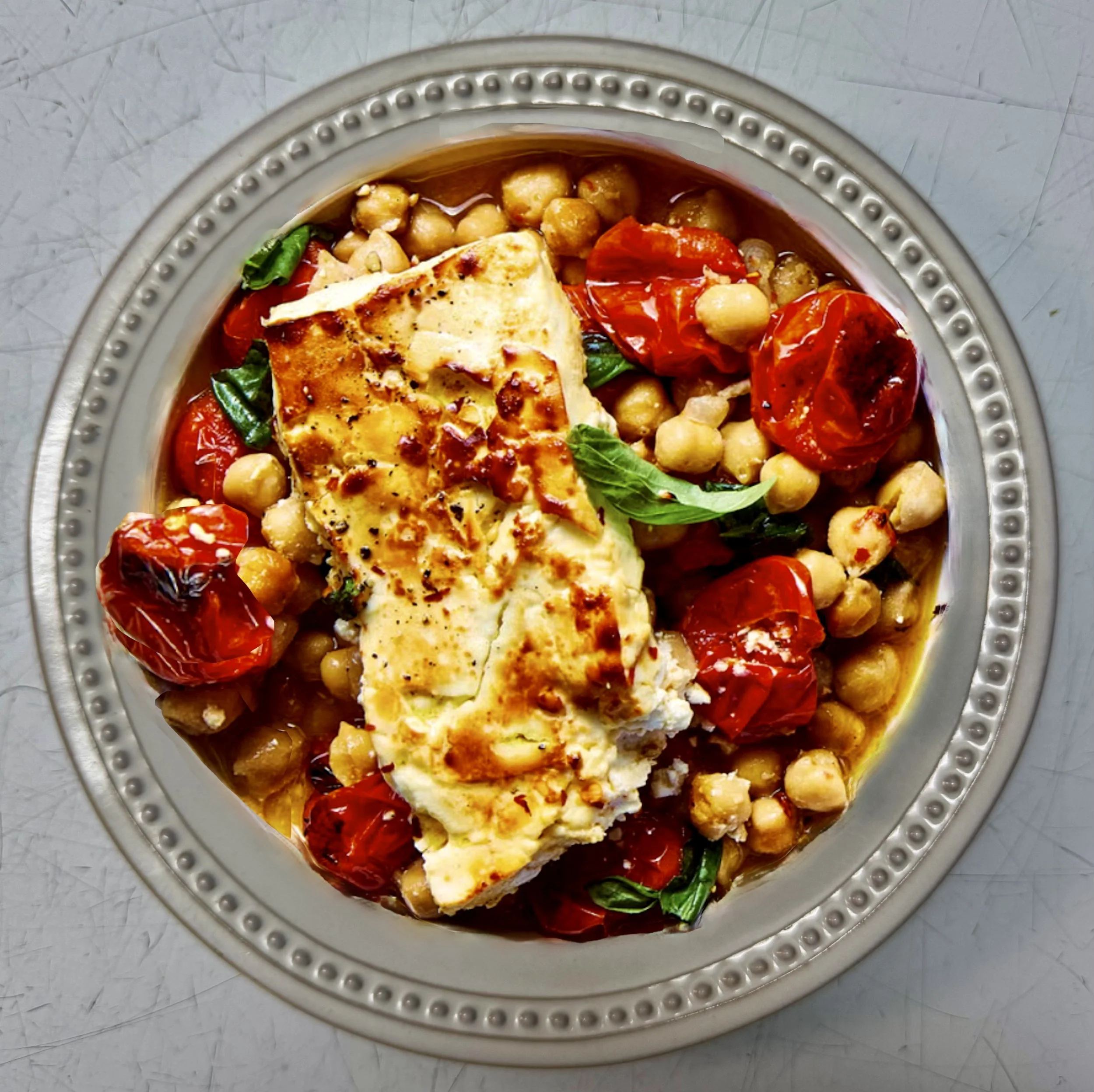 CHICKPEA and FETA CASSEROLE  (Veg)