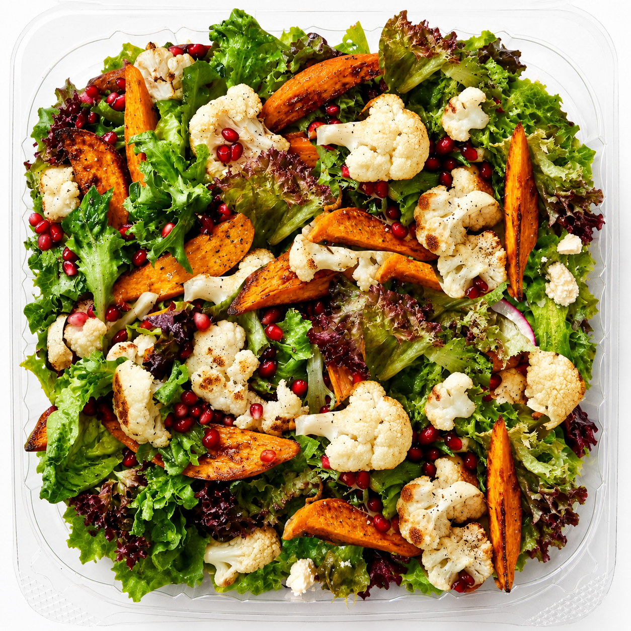 ROASTED SWEET POTATO & CAULIFLOWER SALAD (GF, VEG, VEGAN)