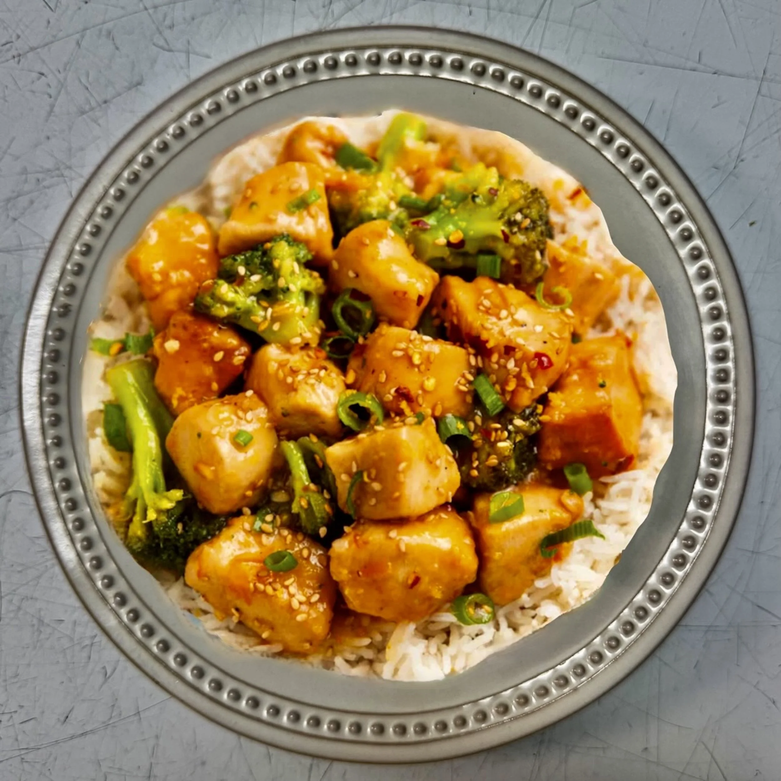 ORANGE CHICKEN & BROCCOLI (GF, DF, LC)