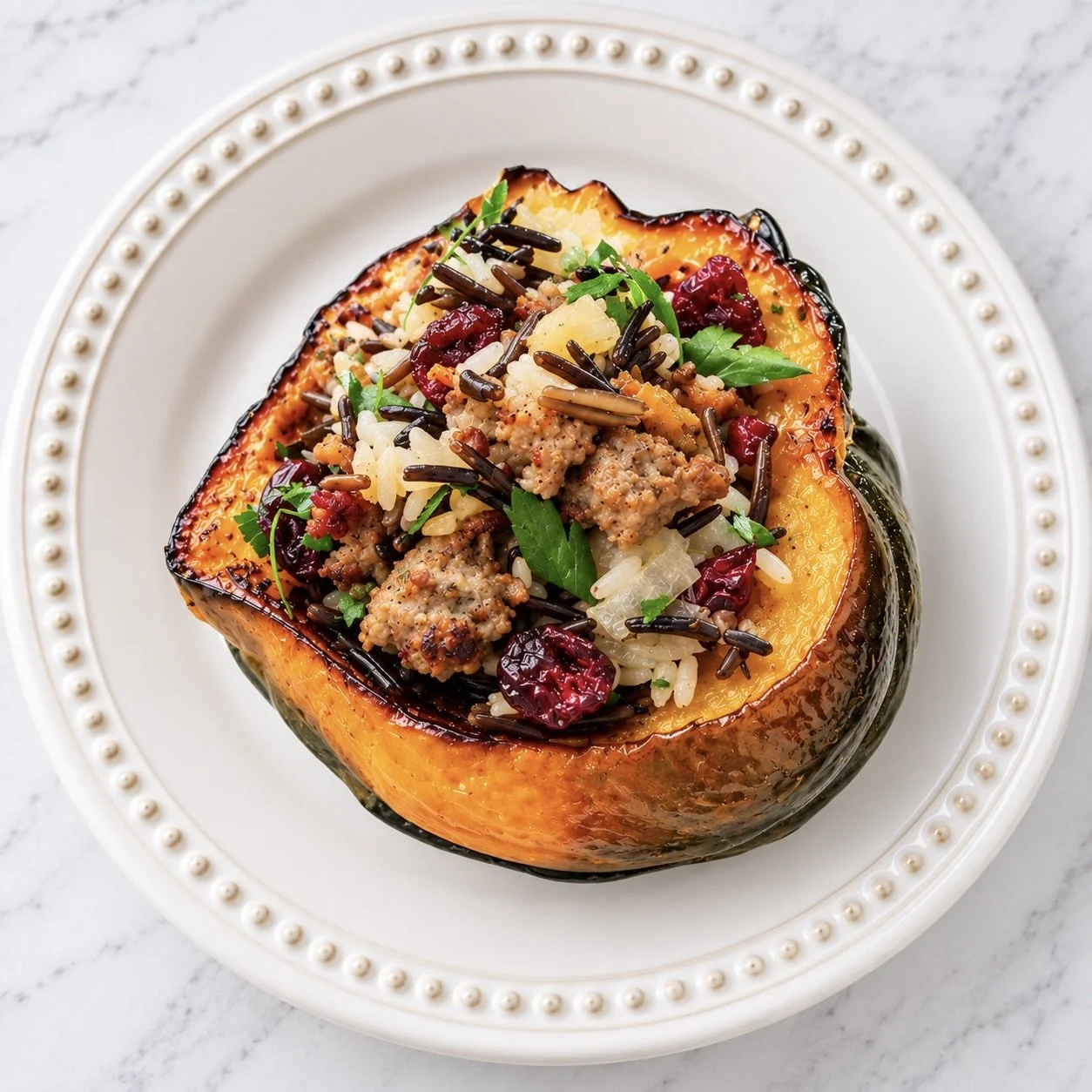 Gourmet Stuffed Acorn Squash Delight