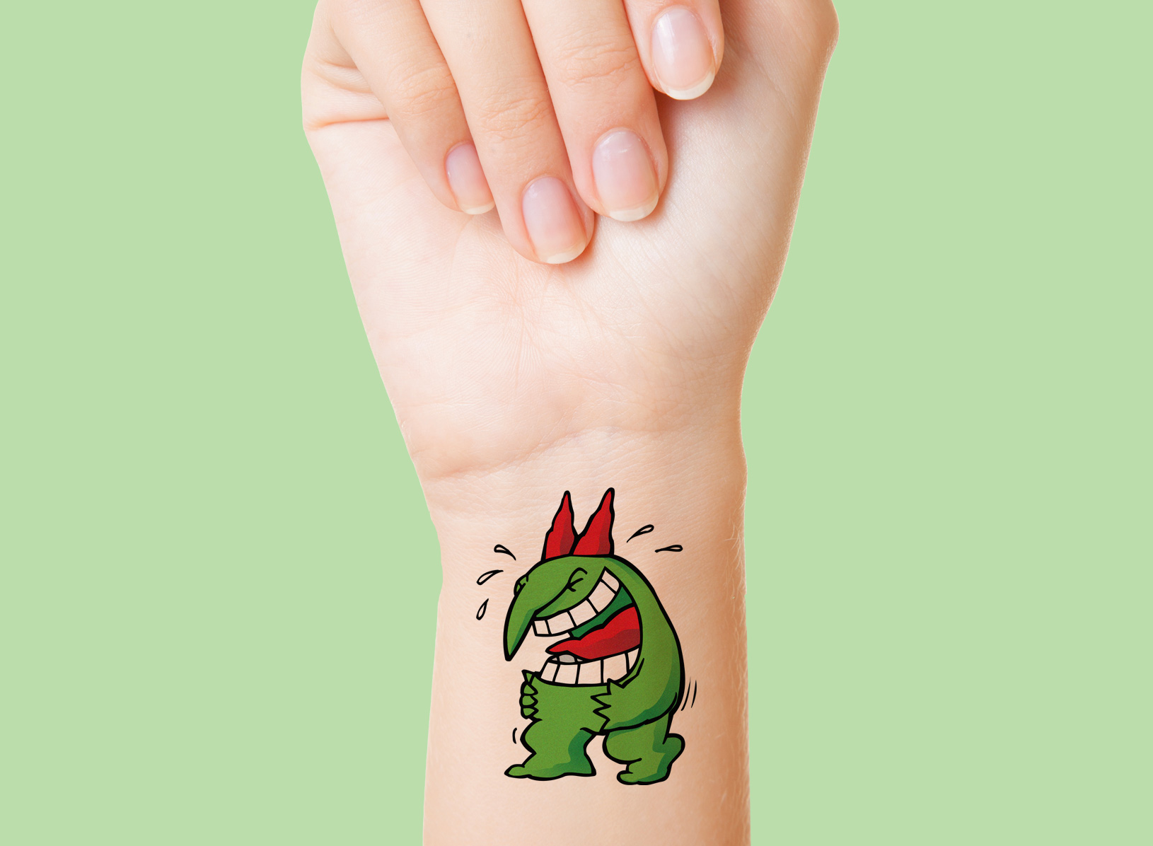 Tatouages créés pour la boutique promotionnelle Juste Pour Rire.