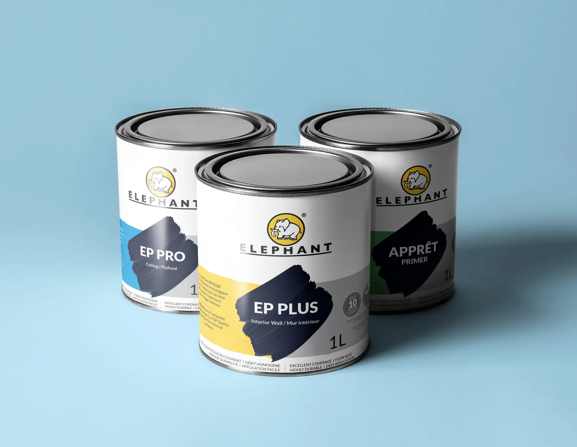 Étiquettes pour gallon de peinture Elephant