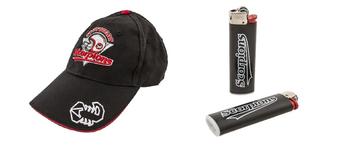 Das Scorpions Logo gibt es auch als Einfarbige Version. Interessanterweise aber als Kontur.