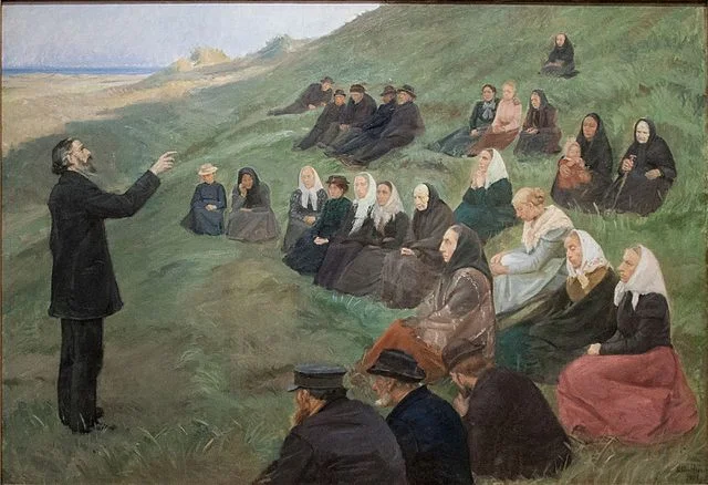 Photo: A Field Sermon” by Anna Ancher ( wikimedia )