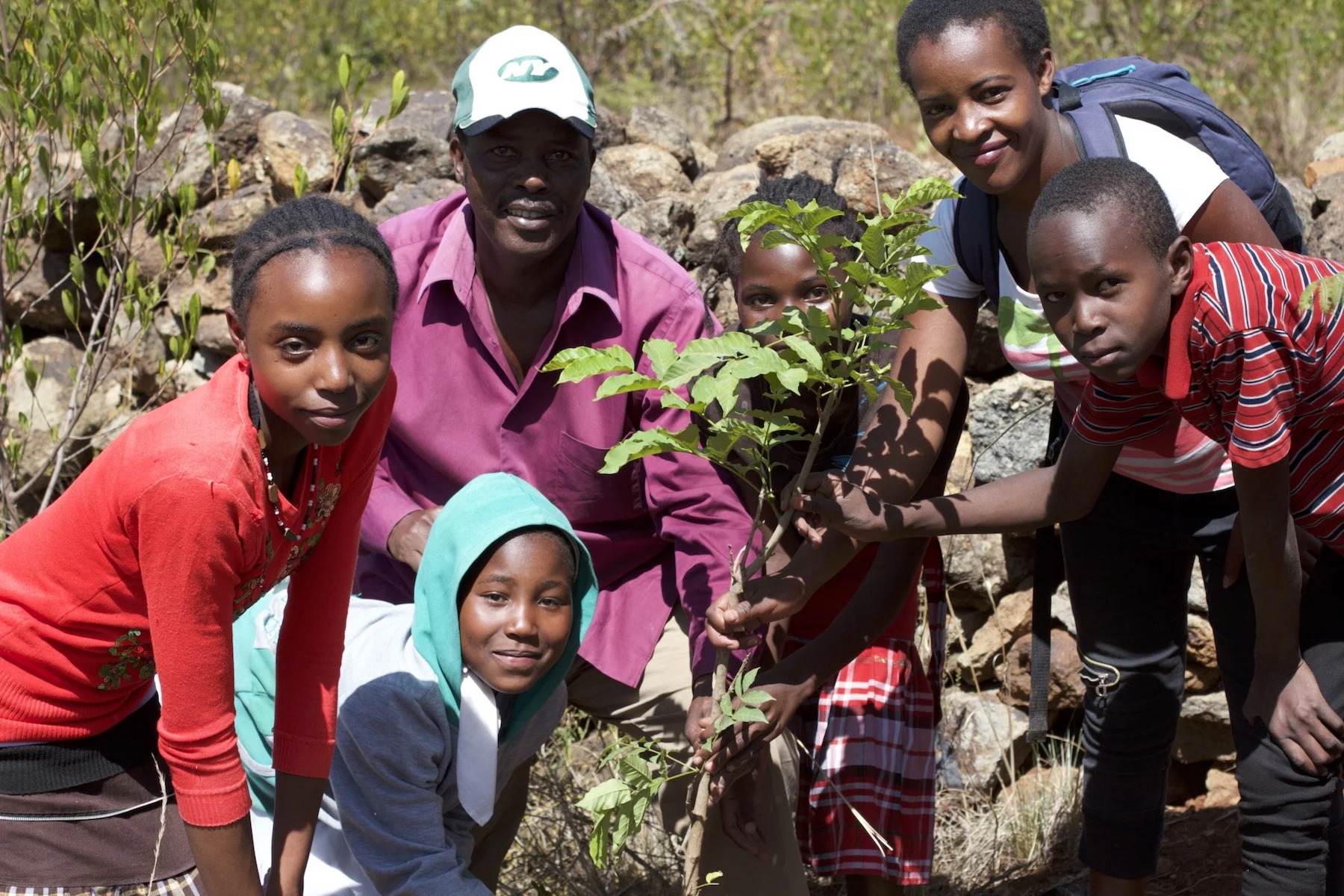 Tree planting at Wana Duma Eco-Village in honor of Earth Day and Wangari Maathai