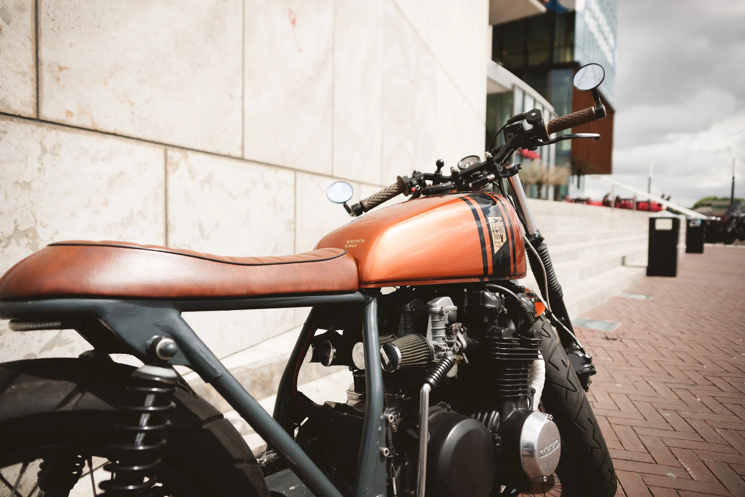 Kawasaki Z650 Brat Tracker built by Wrench Kings, Netherlands