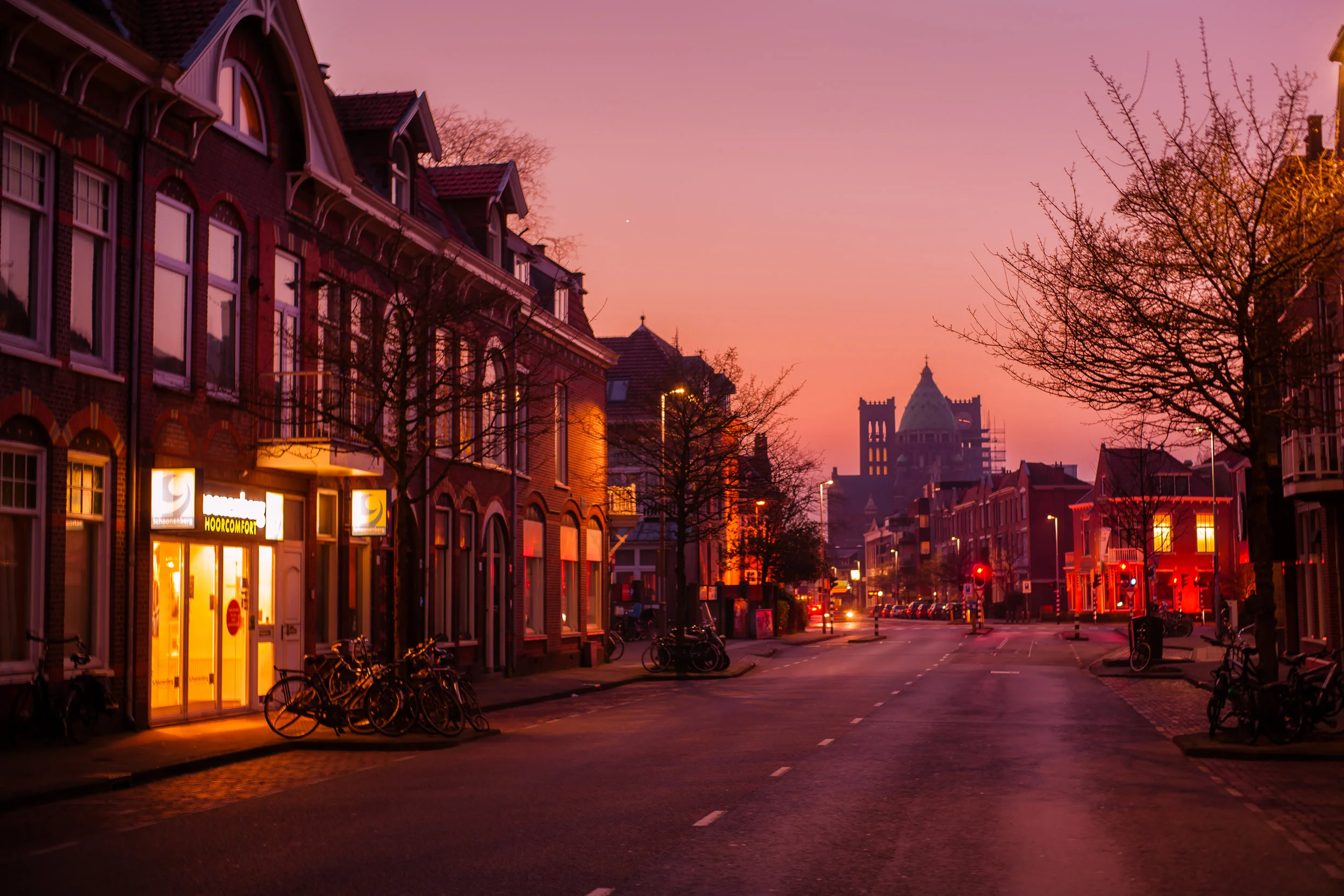 Sunset over Haarlem, The Netherlands