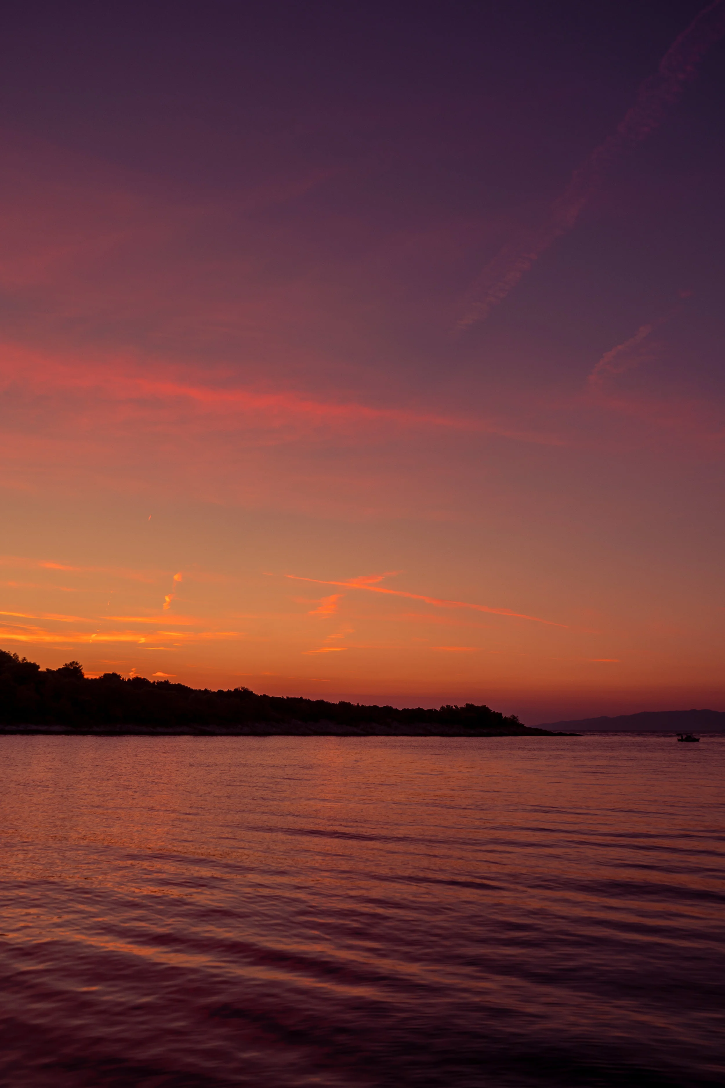 Sunset over the Adriatique Sea, Croatia