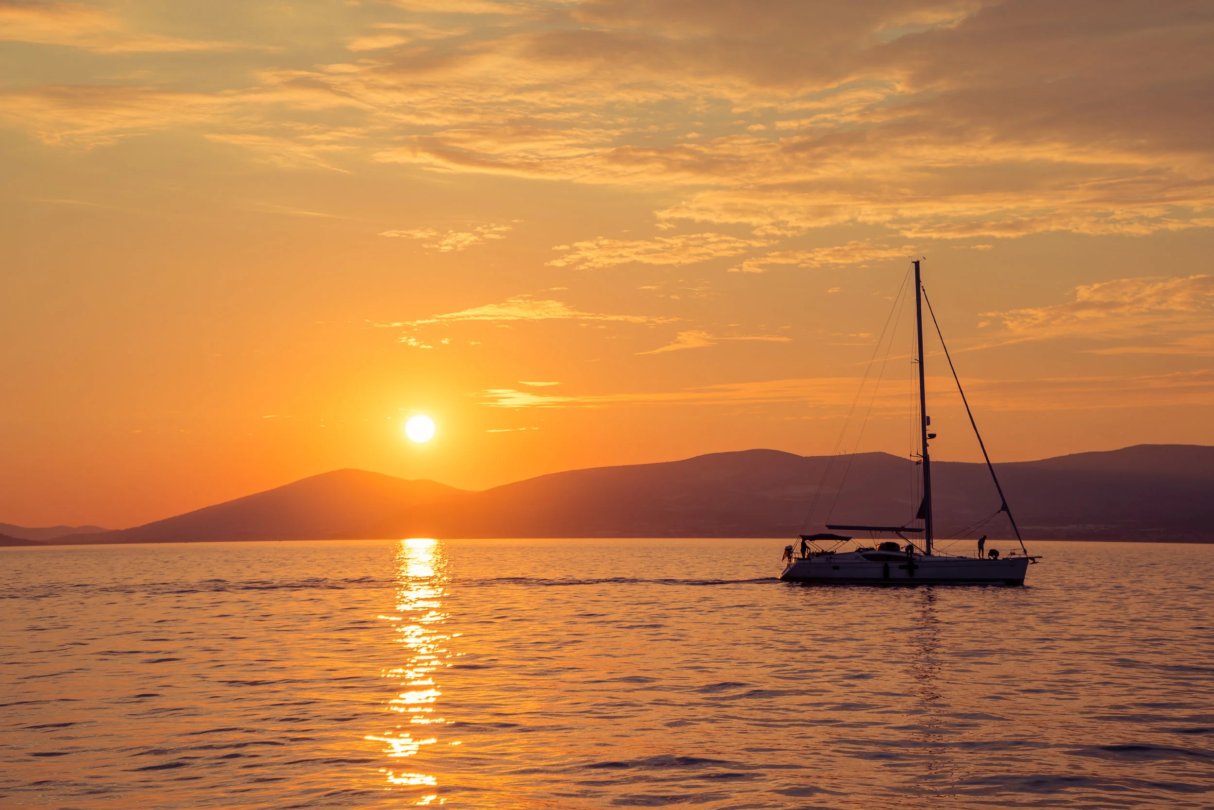 Sunset over Adriatique Sea, Croatia