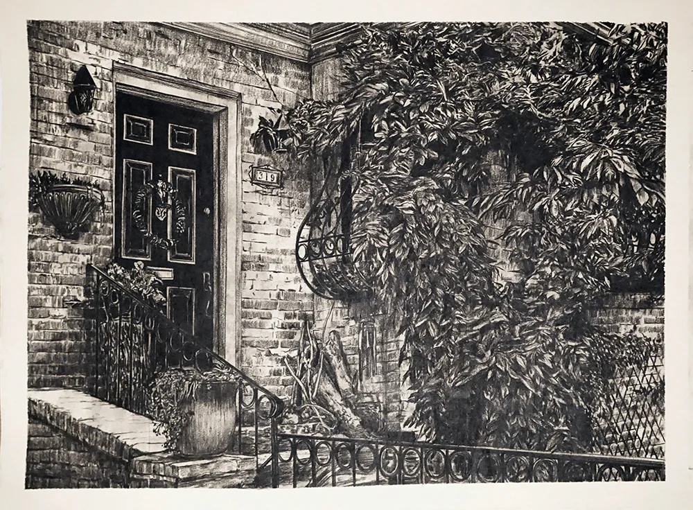 Untitled 6 charcoal on paper 30 x 22 inches 2014