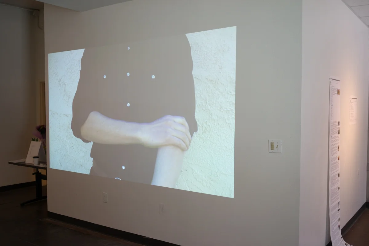 Installation view of video piece Ready to Work