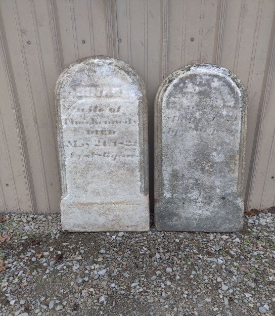 Rick Ludlum recovered the headstones for restoration.