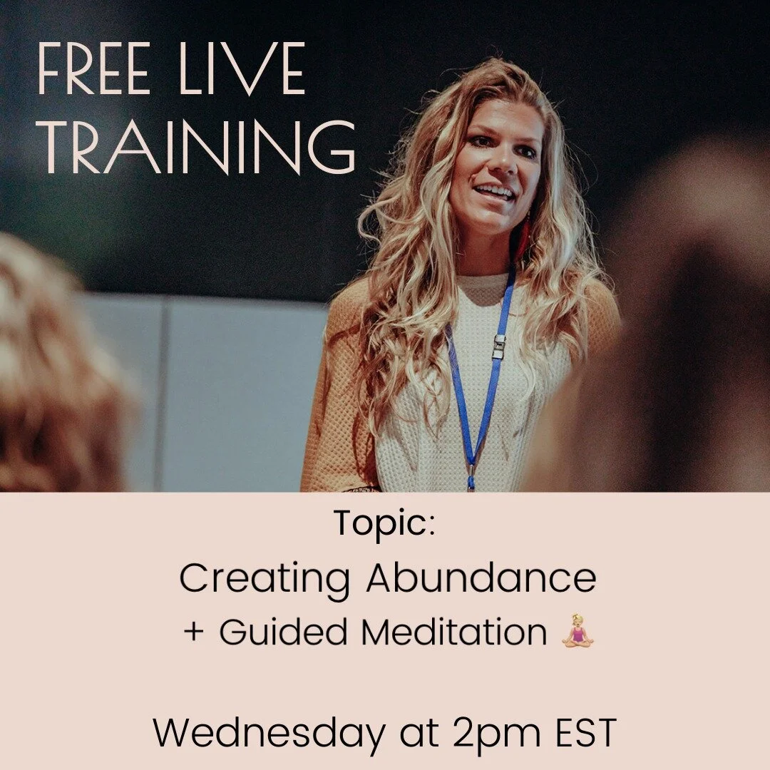 In tomorrow's live, I want to talk just briefly about my journey to creating an abundant life, and give you actionable tips on how to create an abundant life - including an insanely powerful guided meditation that will help you feel into your power t