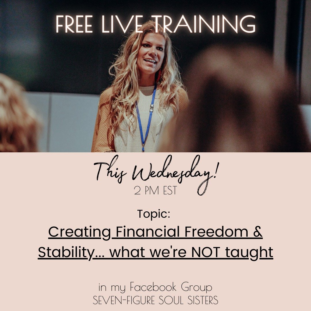 ALL ACCESS VIDEO TRAINING 🎥 Creating Financial Freedom &amp; Stability... what we're NOT taught

The education given in this week's live training session is what we ALL need to hear (whether it's the first time, or simply a gentle reminder!) to ensu