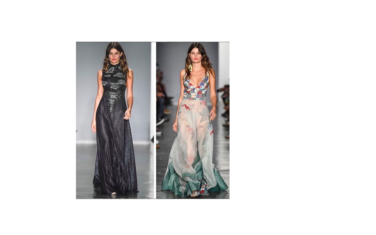 Fabiana Milazzo, com a modelo Isabeli Fontana