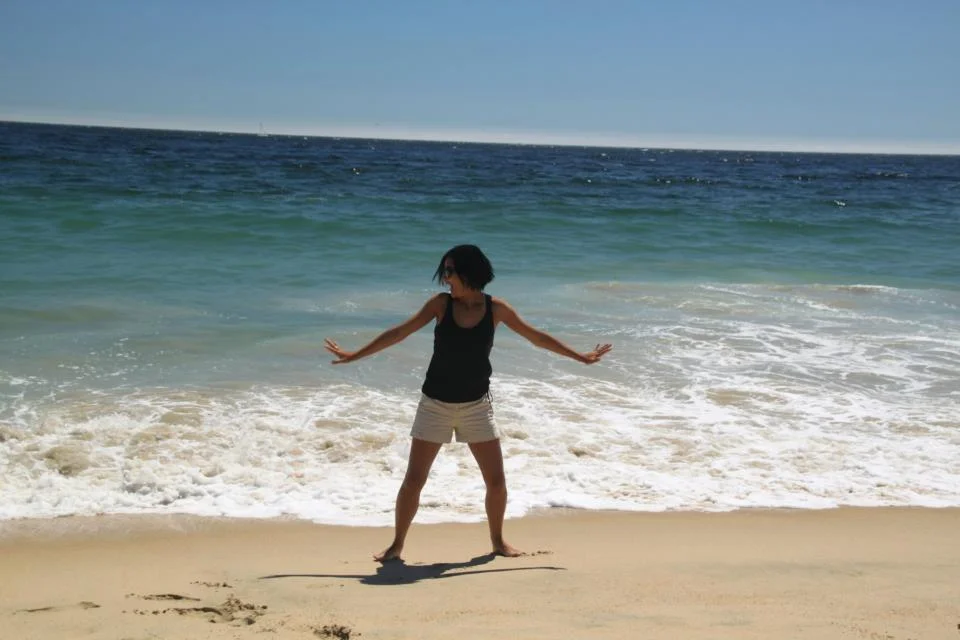 Tocando pela primeira vez no Oceano Pacífico