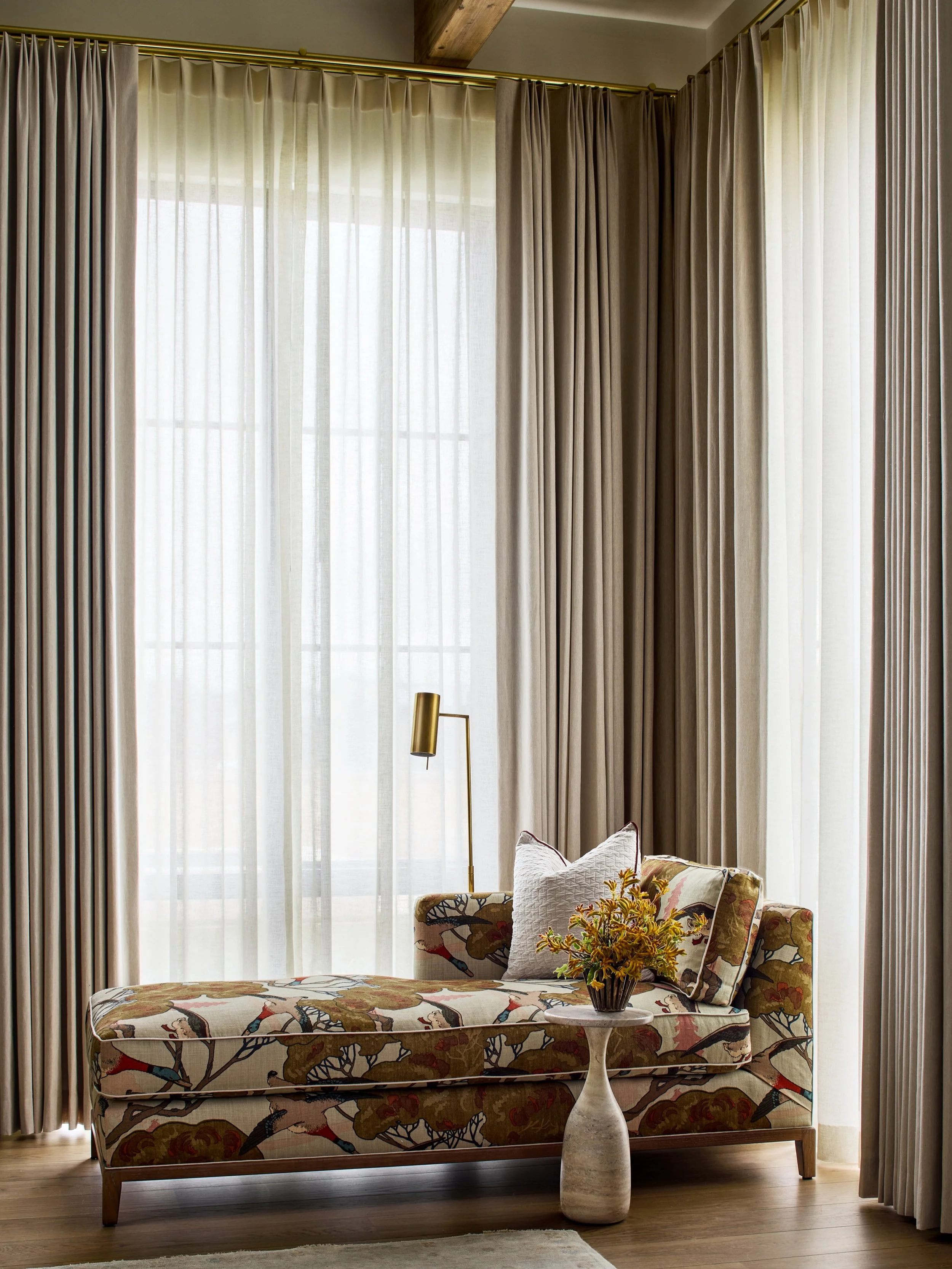 &ldquo;Trust the process&rdquo; is something you hear designers say often. This is a great example of that. This fabric pushed our clients a little outside of their comfort zone, but  it completely makes the room. Safe choices are fine. This is bette