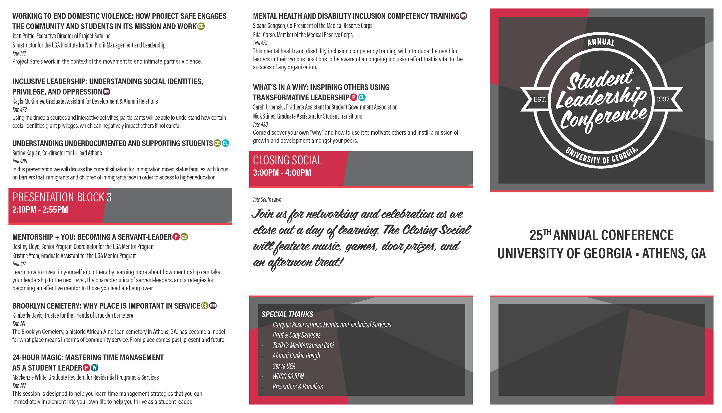 Student Leadership Conference Mini Program