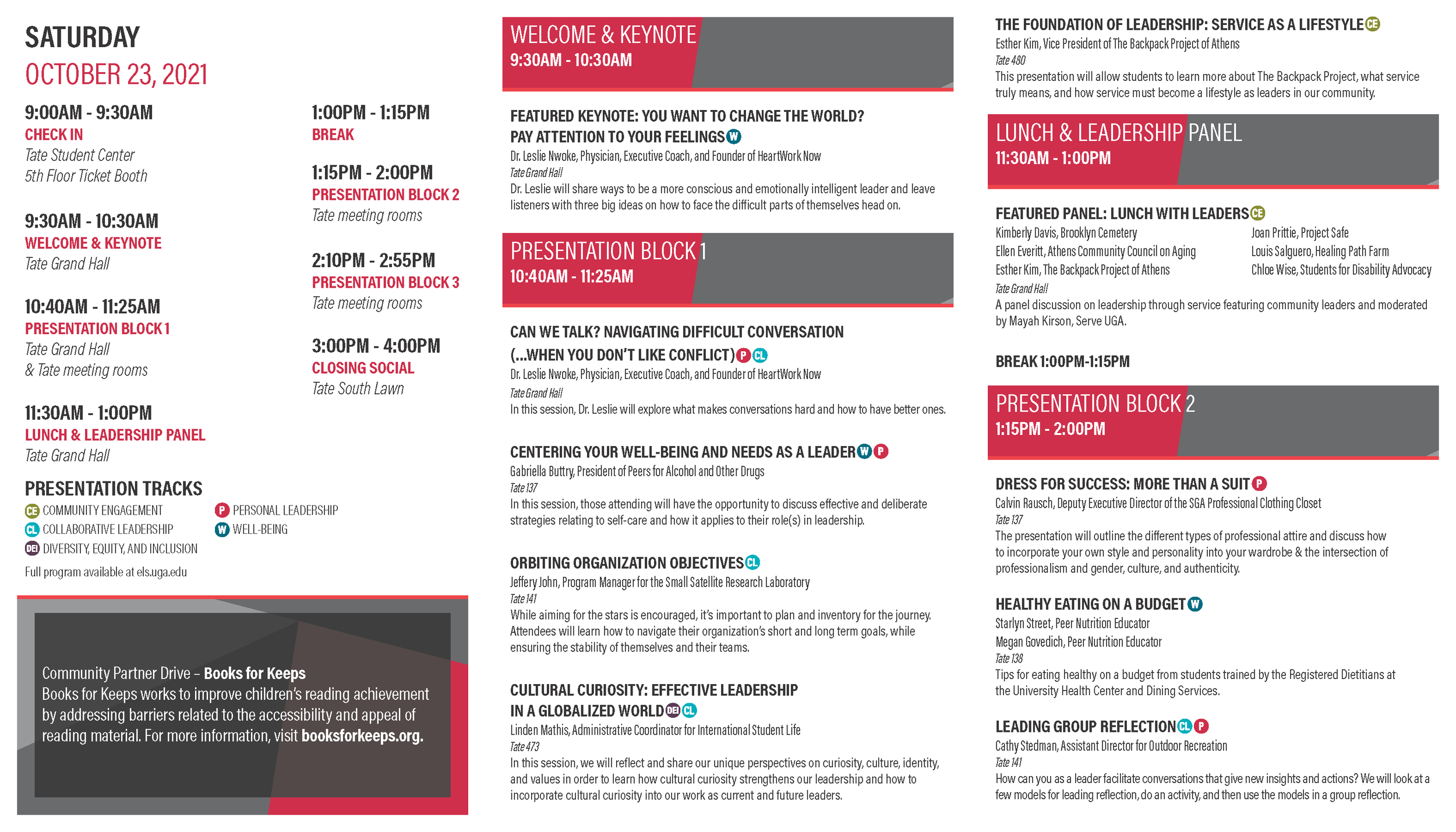 Student Leadership Conference Mini Program