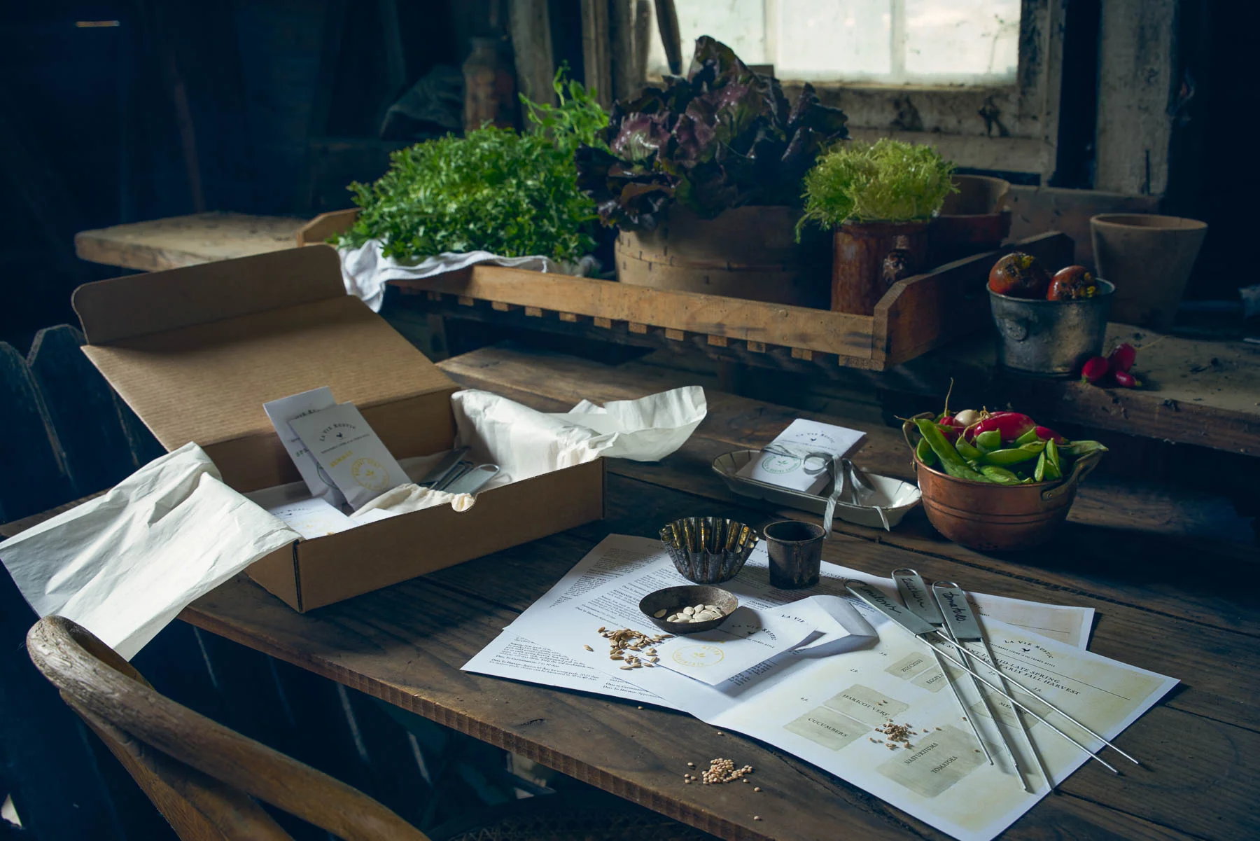 Provincial rustic stylized product photography