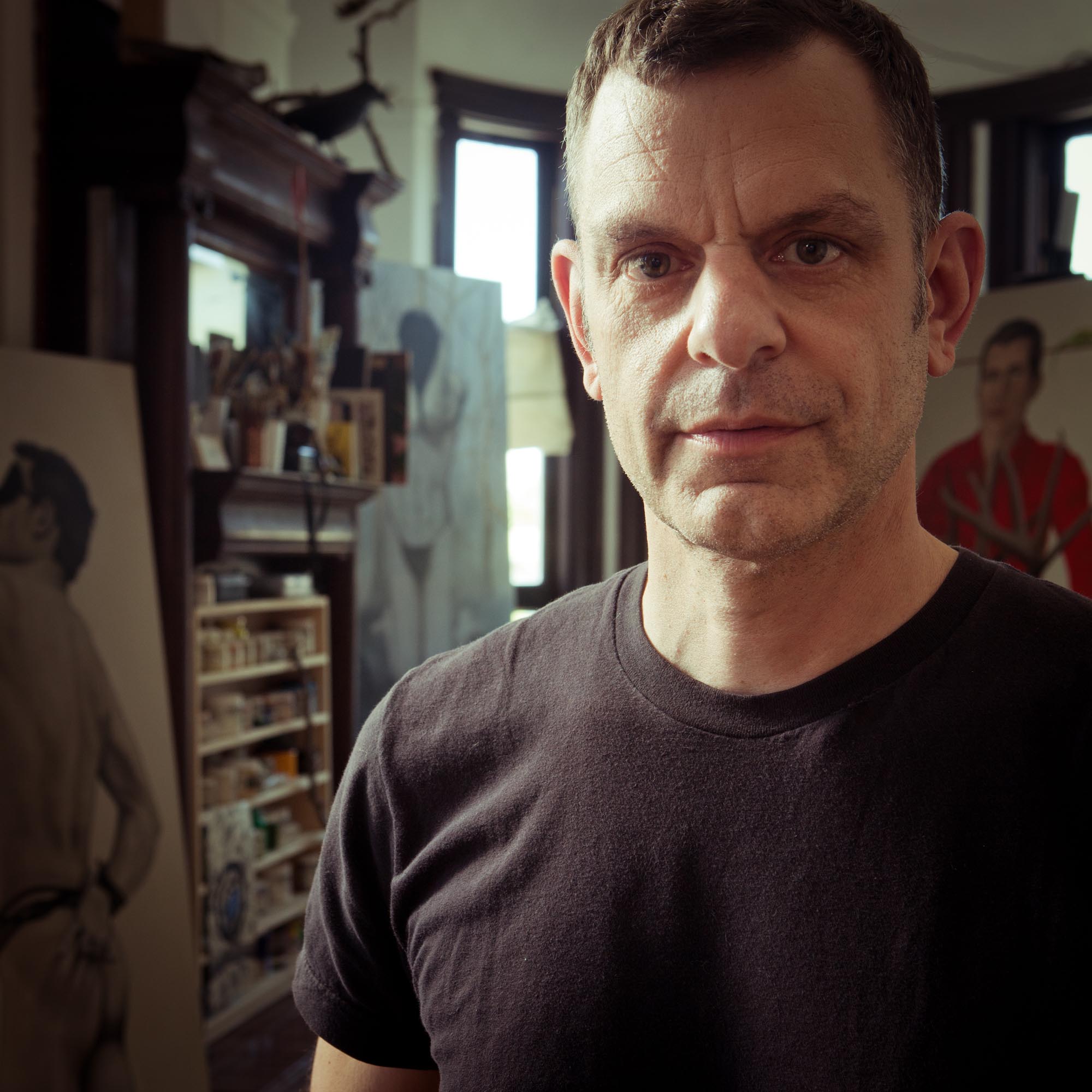 Bill Samios Closeup in his San Francisco Apt/Studio photographed by Thomas Kuoh