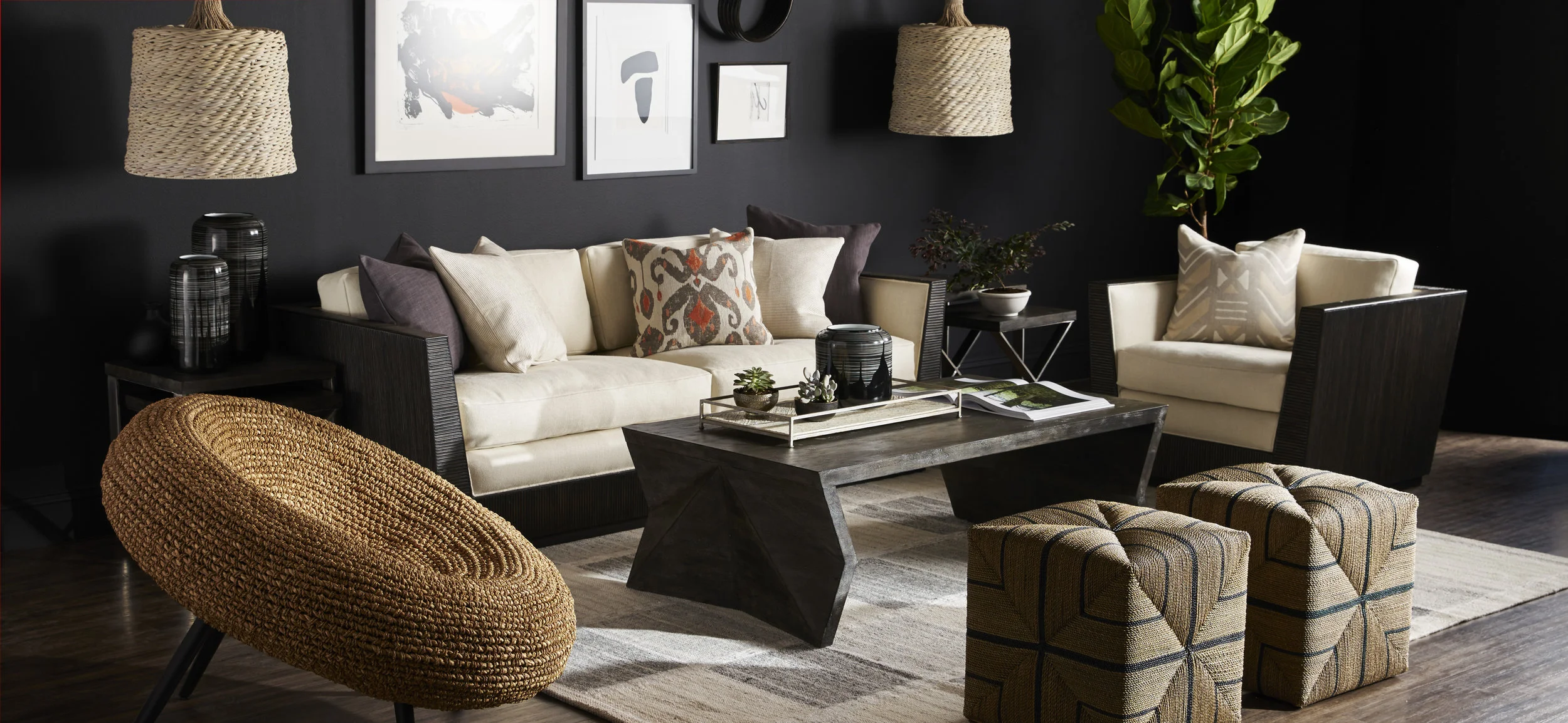 Interior space, furniture manufacturer product photography